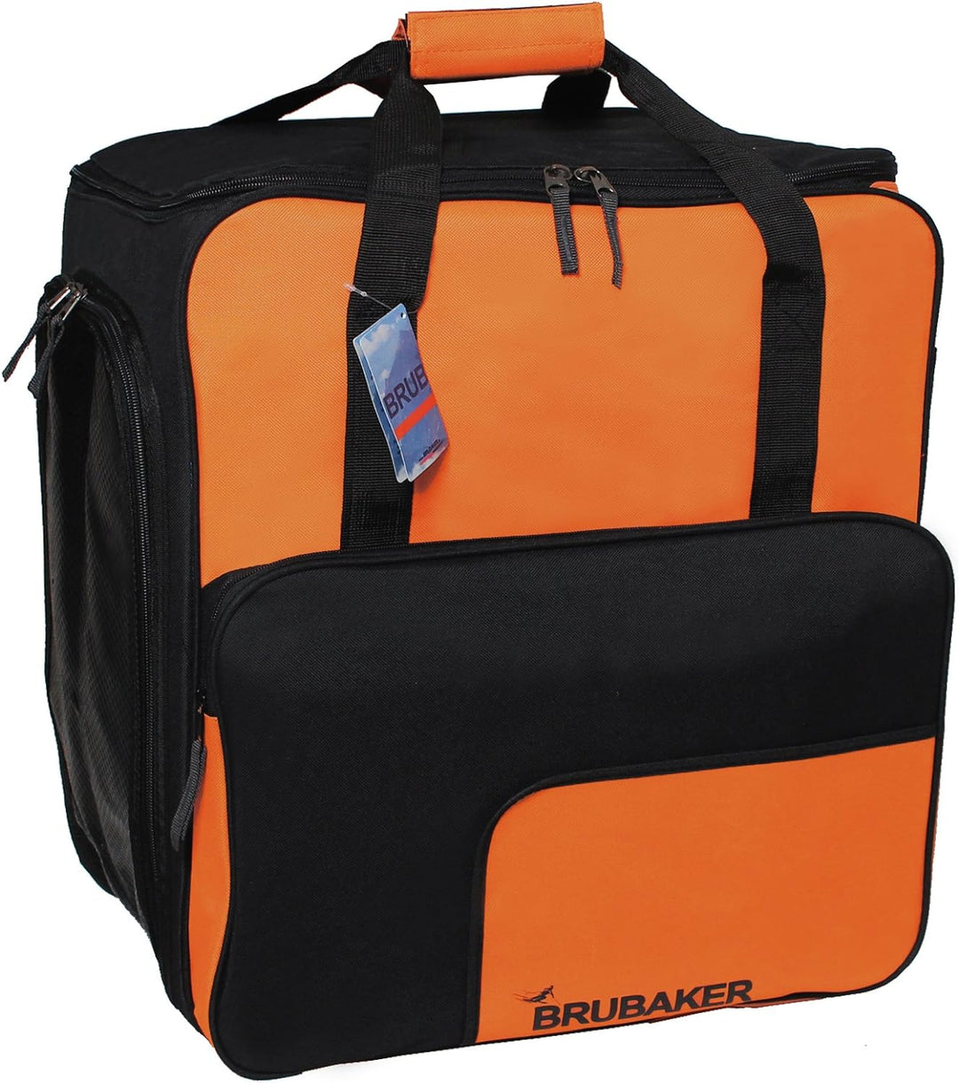 BRUBAKER SUPER Function 2.0 Skischuhtasche Helmtasche Rucksack Orange/Schwarz, Orange/Schwarz