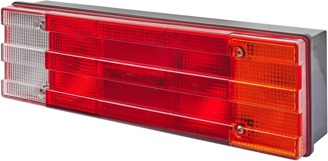 HELLA - Heckleuchte - Glühlampe - 24V - Anbau/geschraubt - Lichtscheibenfarbe: mehrfarbig - Stecker: