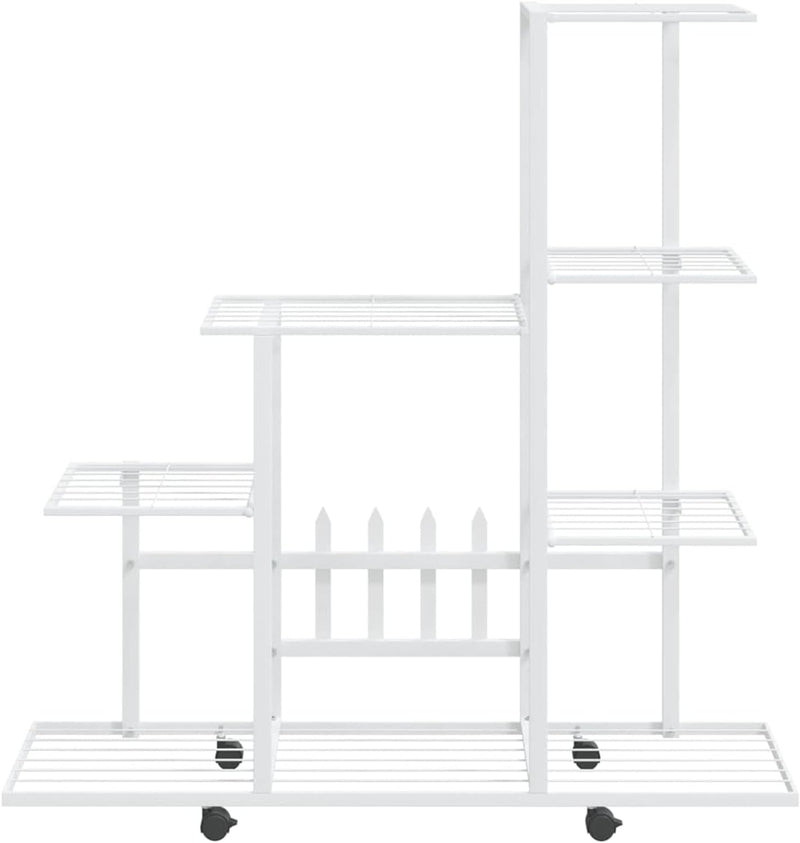 Gecheer Blumenständer auf Rollen Blumentreppe Dekoration Pflanzenständer Blumenregal Pflanzentreppe