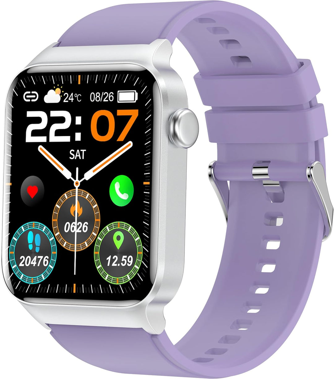 Smartwatch Herren Damen mit Telefonfunktion 1,85" Voll Touch Smart Watch Fitnessuhr mit 113 Sportmod