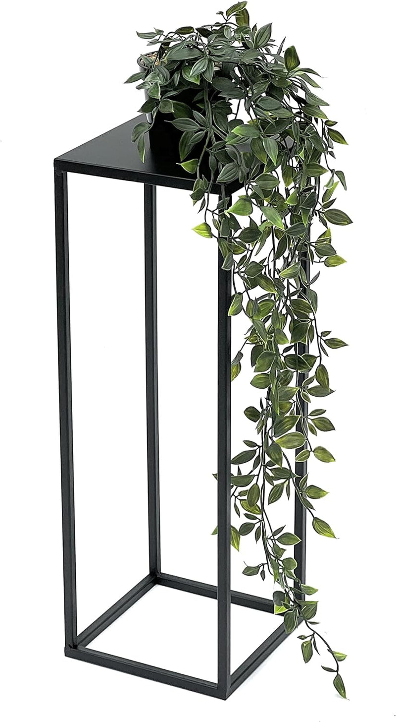 DanDiBo Blumenhocker Metall Schwarz Eckig 50 - 70 cm Blumenständer Beistelltisch 96315 Blumensäule M