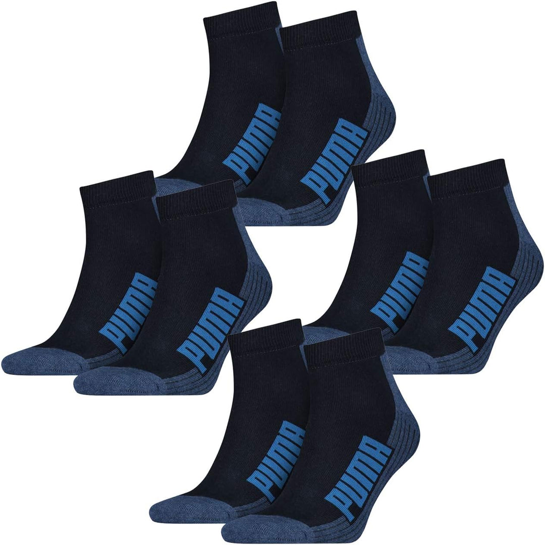 PUMA Unisex Herren Damen Quarter Socken BWT CUSHIONED 8er Pack Schwarz Weiss Blau Rosa 35-38 39-42 4