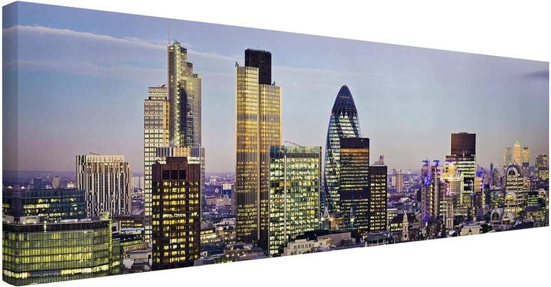 Bilderwelten Leinwandbild - London City - Panorama Quer, 40cm x 120cm, 40cm x 120cm