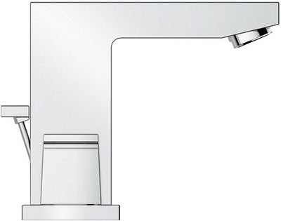 GROHE Eurocube 3-Loch-Badarmatur, Zugstange, Standard-Auslauf 20351000, Silber, Standard