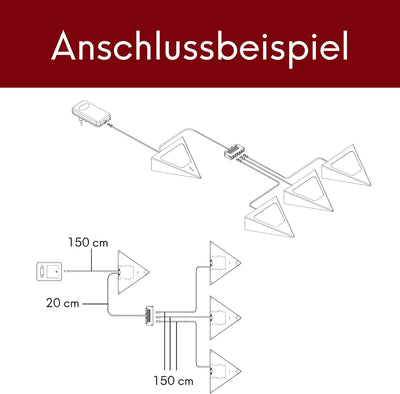 kalb | LED Unterbauleuchten Dreieck mit Sensor - Dimmer Einbaustrahler Einbauspot Edelstahl gebürste