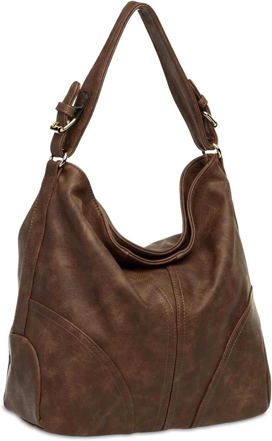 Caspar TS940 Damen Schultertasche Braun, Braun