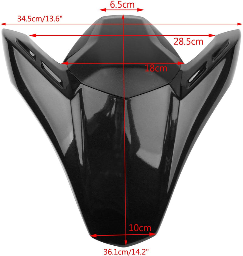 Topteng Motorrad Hinten Sozius-Sitz, Motorrad Fondpassagier Soziusabdeckung ABS Pad Motor Verkleidun