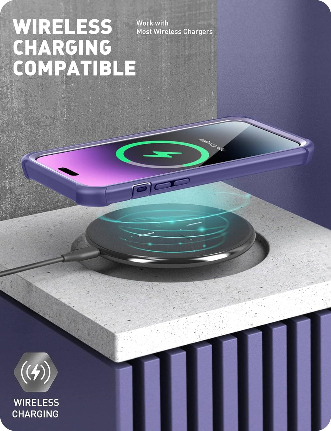 i-Blason Ares Series für iPhone 14 Pro 6,1 Zoll (2022 Release), zweilagige, robuste, transparente Bu