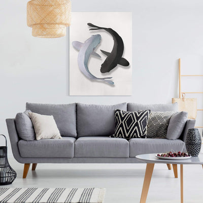 Bilderwelten Leinwandbild Jonas Loose Fische Ying & Yang 40 x 30cm Canvas 40cm x 30cm - Canvas, 40cm