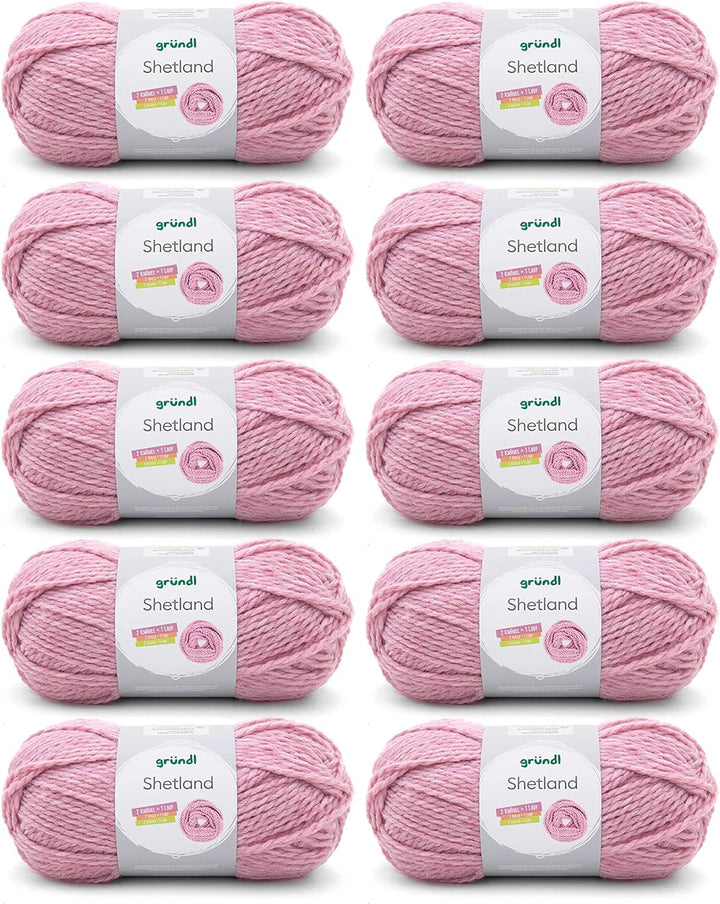Gründl Shetland Wolle (modisches und weiches Strickgarn aus 80% Polyacryl und 20% Wolle, 100 g / 170