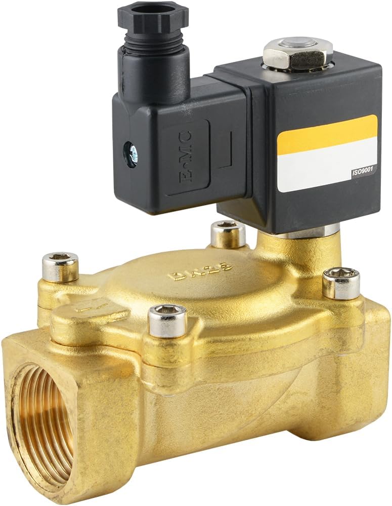 Fittingteile - Messing Magnetventil Stromlos geschlossen für Druckluft Wasser inkl. Stecker und Spul