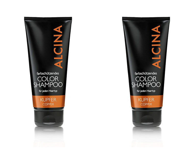 ALCINA Color Shampoo Kupfer - 2 x 200 ml - farbschützendes Shampoo für natürliches, coloriertes und