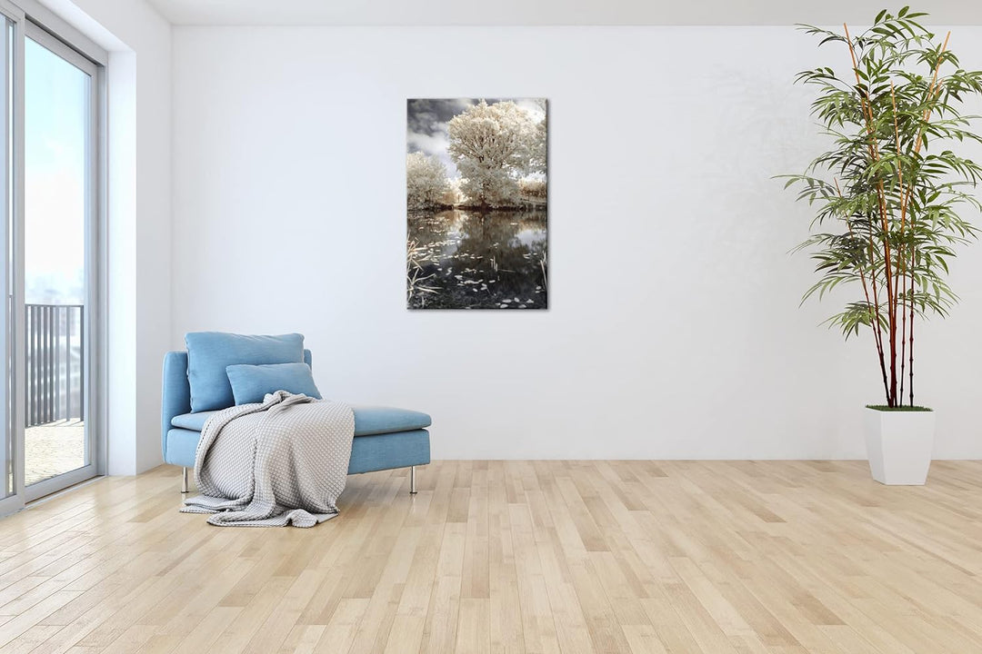 atemberaubender Baum in der Natur im Format: 80x60 als Leinwandbild, Motiv fertig gerahmt auf Echtho
