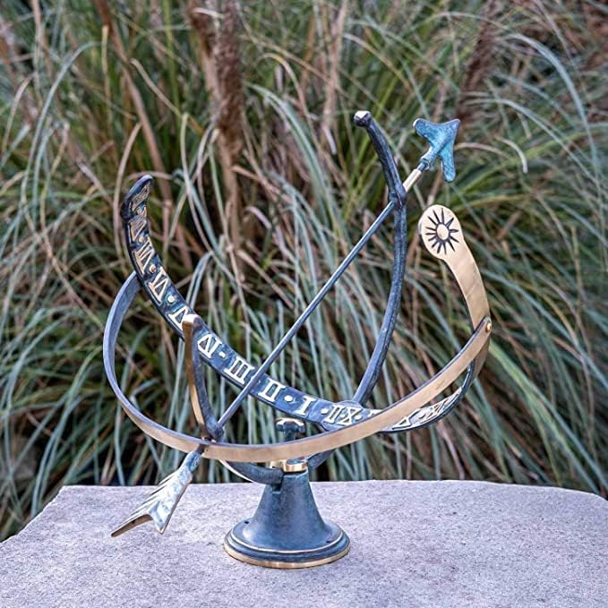 IDYL Outdoor Zeitmesser aus Bronze Sonnenuhr - hochwertig und auffällig | 0029 | Masse: 35 x 45 x 30