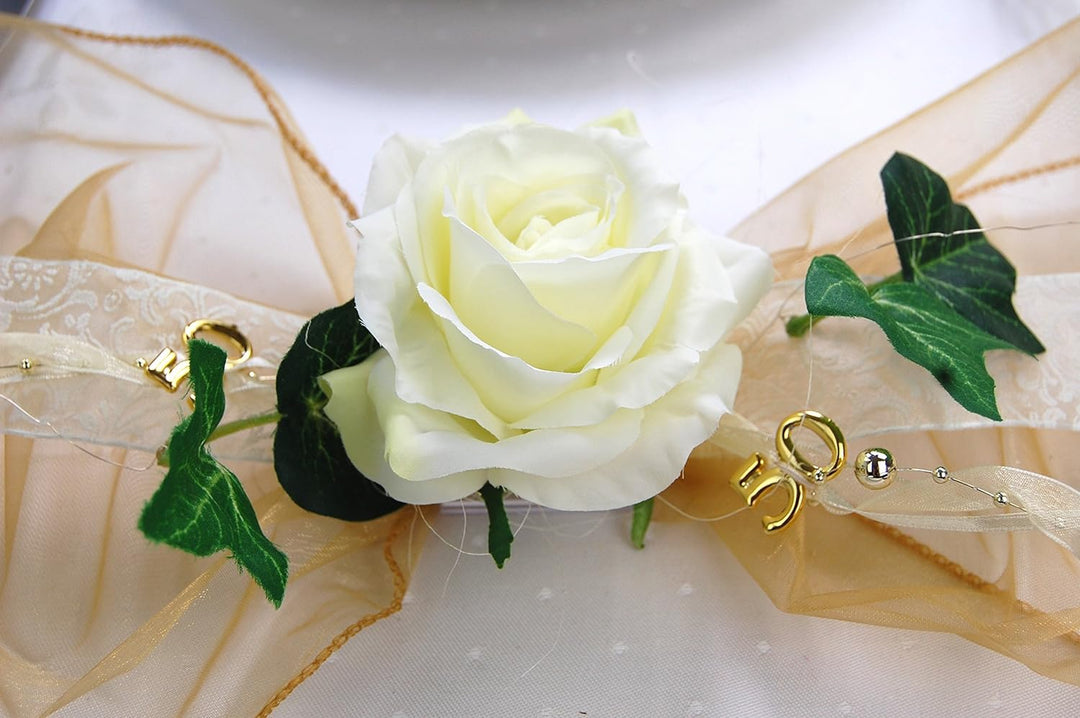 Fibula [Style] ® Komplettset"Elegance" Grösse S Tischdekoration für Goldene Hochzeit für ca. 8-10 Pe