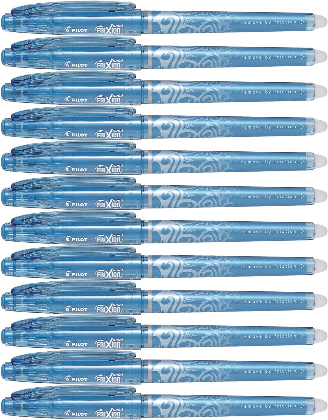Pilot, Frixion Tintenroller mit Kugel für feine Linien Packung mit 12 hellblau, Packung mit 12 hellb