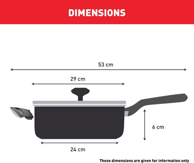 Tefal G28837 Hard Titanium On Schmorpfanne mit Deckel 28 cm | Aluminium | unbedenkliche Antihaftvers