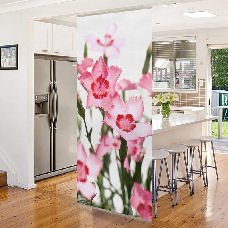 Bilderwelten Raumteiler Pink Flowers 250x120cm inkl. transparenter Halterung 250x120cm incl. transpa