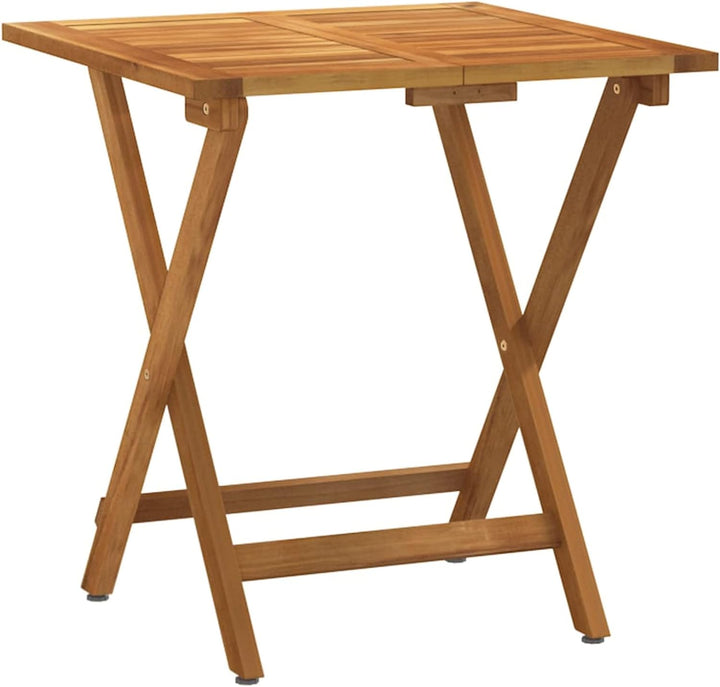 Yolola Gartenmöbel Set Klappbar inkl. 2 Sitzkissen, Balkonmöbel Set 3 teilig Massivholz, Balkontisch