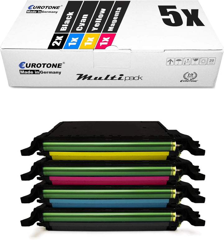 5X Müller Printware Toner für Samsung CLX 6220 6250 FX ersetzt CLT-5082L Black Cyan Magenta Yellow S