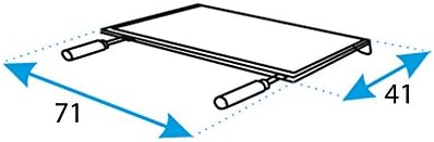 Imex El Zorro 71603 Grillplatte, Edelstahl 71 x 41 cm grau, 71 x 41 cm