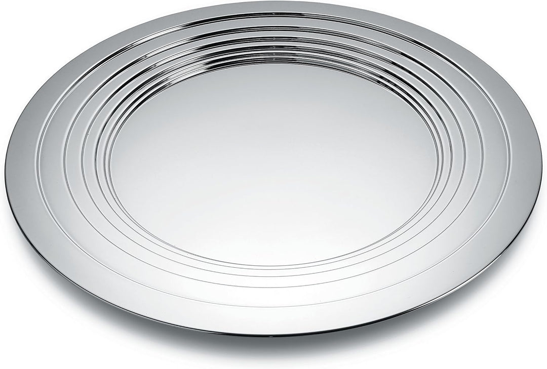 Alessi Tischdekoration, Tablett, Edelstahl, Silber, 10 x 50 x 20.5 cm, Silber