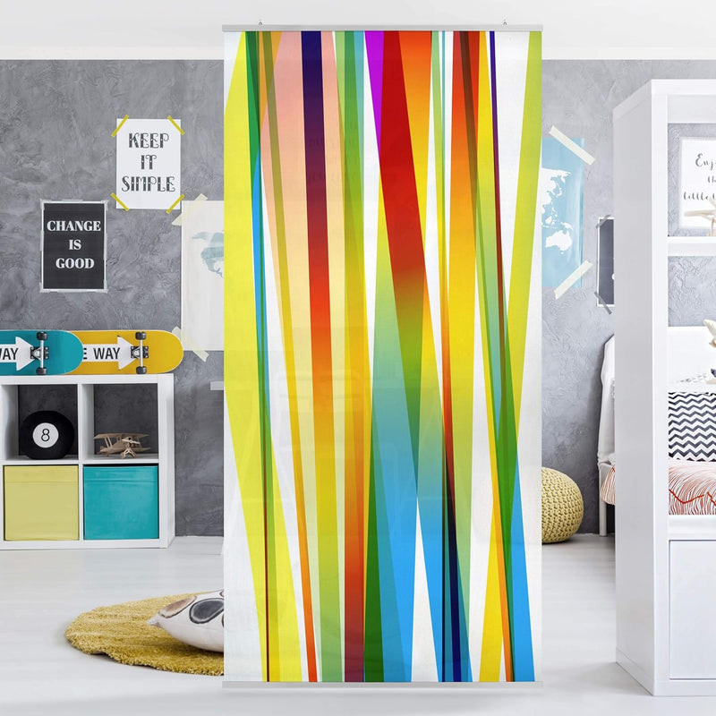 Raumteiler Kinderzimmer Rainbow Stripes 250x120cm ohne Halterung 250x120cm without hanger, 250x120cm