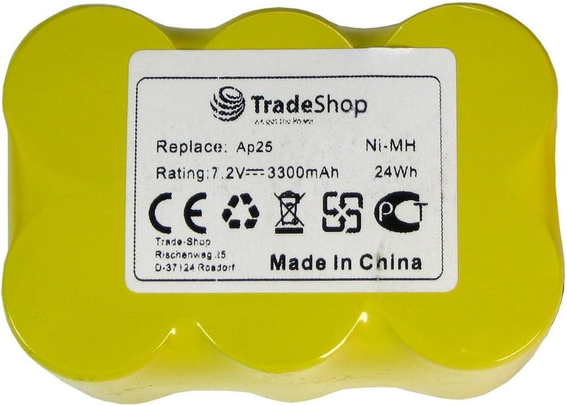 2x Trade-Shop Premium Ni-Mh Akku, 7,2V / 3300mAh / 24Wh für Elektronisches Wein Bindegerät Pellenc A