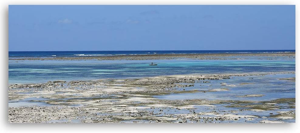 Wandbild XXL Landschaft Deko Kunst Bilder See Blau 150x50 cm Deko paneel 150x50 cm Blau_A, Deko pane