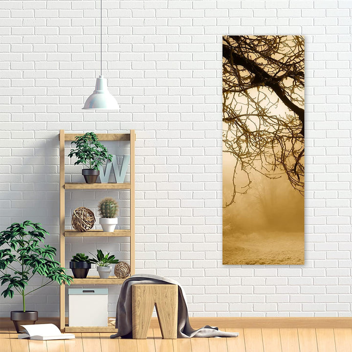 Febby Vlies Leinwandbild XXL Bäume Im Nebel 50x150 cm Wandbild Kunst Bilder Schlafzimmer Deko Wohnzi