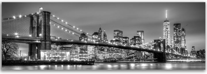 Feeby Vlies Leinwandbild Manhattan New York NYC USA 150x60 cm Wanddeko Design Kunstdruck Zimmerdeko