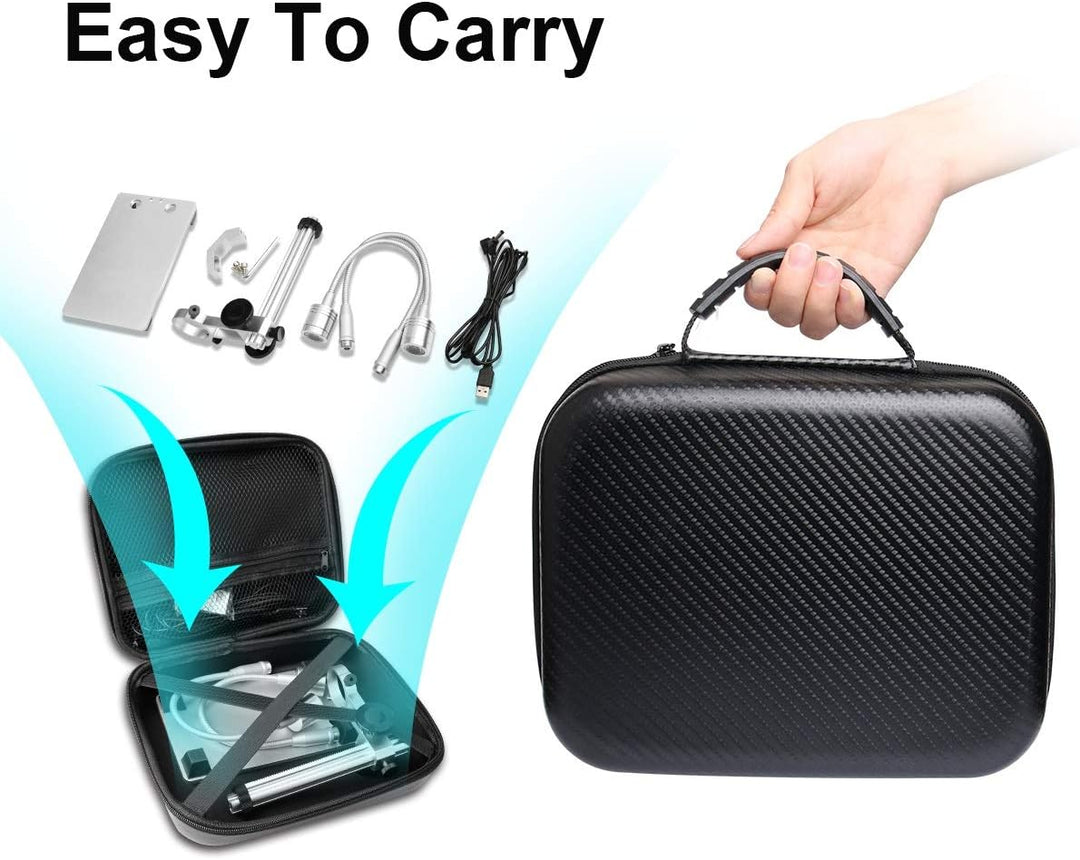 Jiusion Ständer mit 2 Lampen aus Aluminiumlegierung, universell verstellbar, professioneller Standha