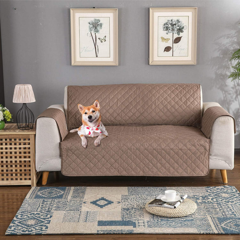 PETCUTE Sofabezug Sofaüberwurf Anti-Rutsch Sofa schonbezug wasserdichtes Sofabezüge 3 Sitzer Quilted