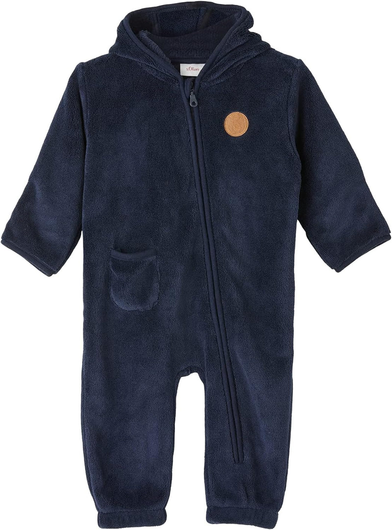 s.Oliver Unisex Baby Overall mit Kapuze 86 dark blue, 86 dark blue