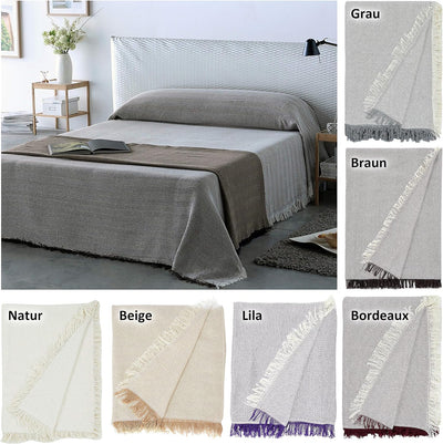 BEAUTEX Tagesdecke - Wohnzimmer Decke aus Baumwolle, Praktischer Überwurf als Sofadecke oder Couchde