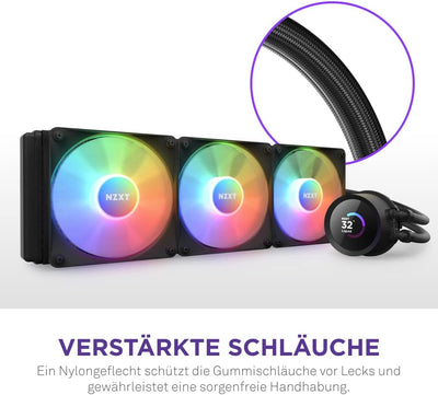 NZXT Kraken 360 RGB - RL-KR360-B1-360mm AIO CPU Wasserkühlung - 1,54" LCD Display 240x240-3x120mm RG