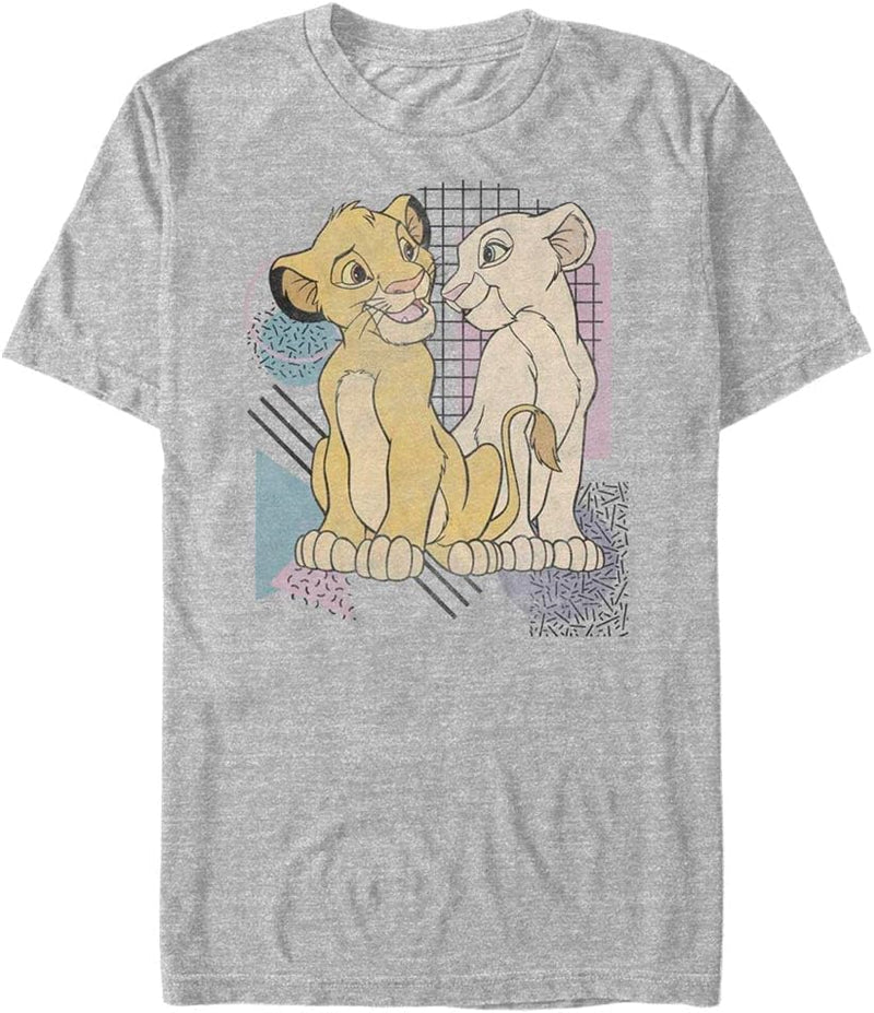 Disney Unisex The Lion King Lion King Nostalgia Organic Short Sleeve T-shirt M Melange Grey, M Melan