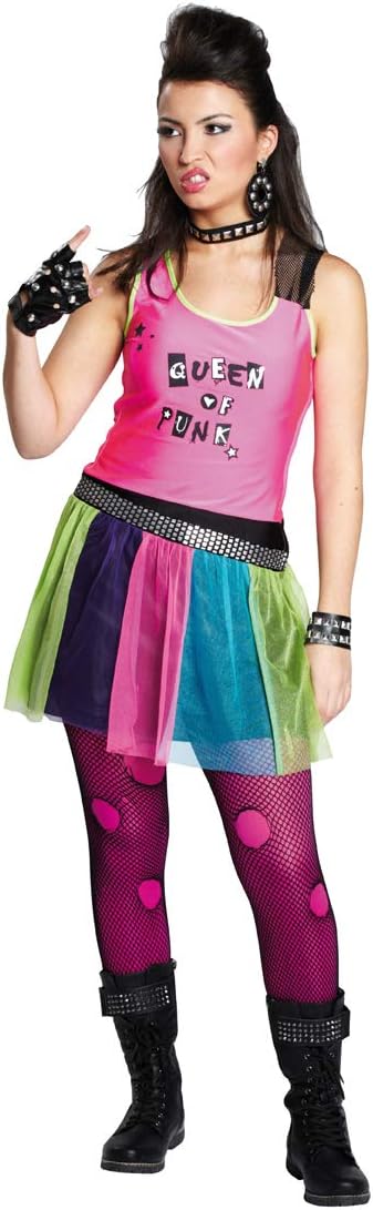 Rubie`s Karneval Damen Kostüm Punk Girl Kleid als Punker verkleiden Grösse 32, 32