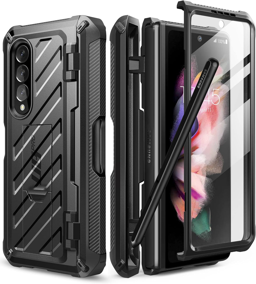 SupCase Hülle für Samsung Galaxy Z Fold 3 5G (2021), Stossfest Handyhülle Bumper Case Robust Schutzh