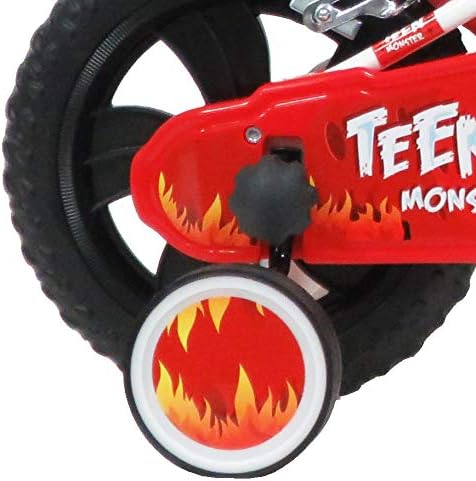 Denver Babys (Jungen) 12" Teen Monster Ref. 2142 Fahrrad, Weiss/Rot/Schwarz