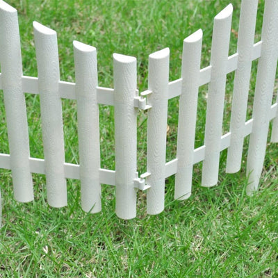 yorten Gartenzaun Beeteinfassung Beetumrandung Dekorativer Zaun 17er Set Gesamtlänge 10 Meter Höhe v