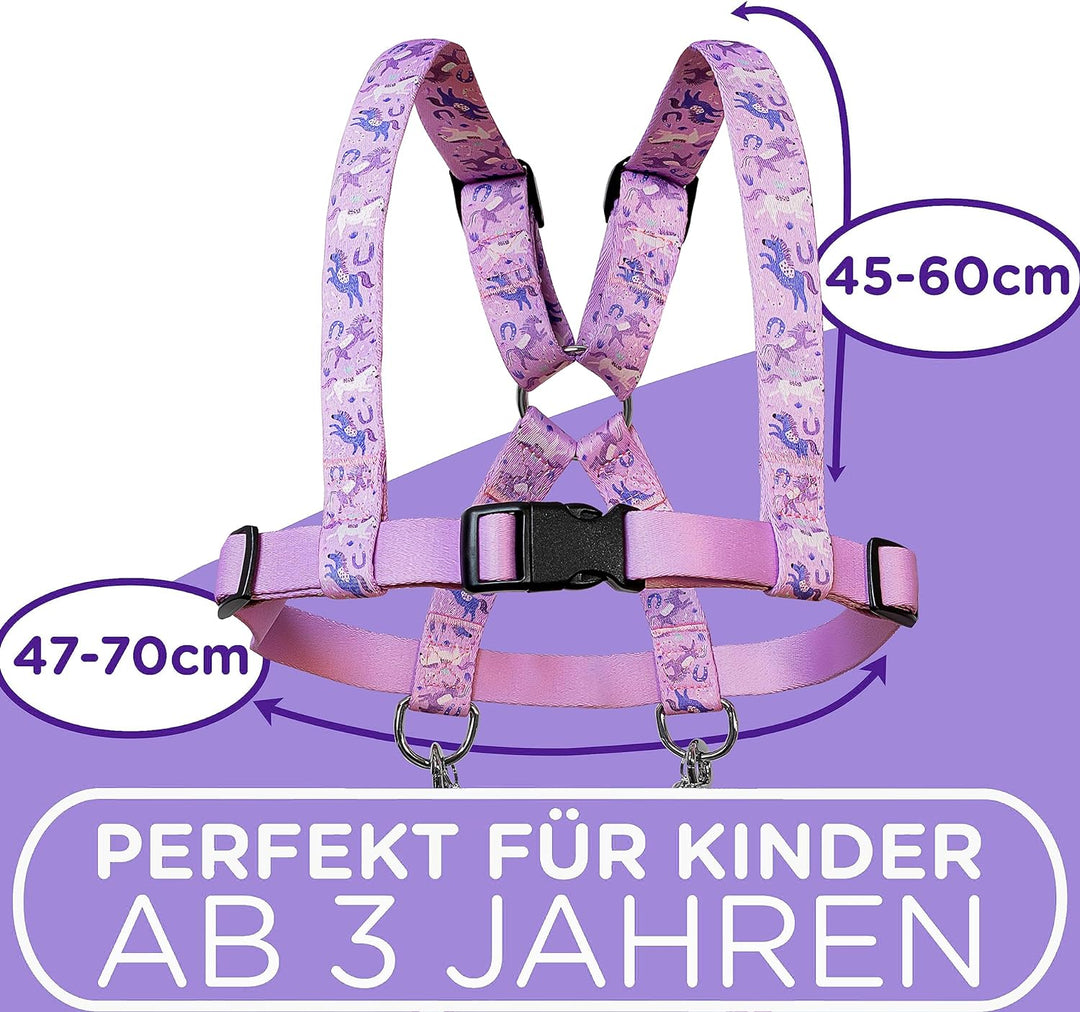 Jubi® Lilla Pferdeleine Kinder - grössenverstellbar für perfekten Sitz und Aufbewahrungsbeutel - Pfe