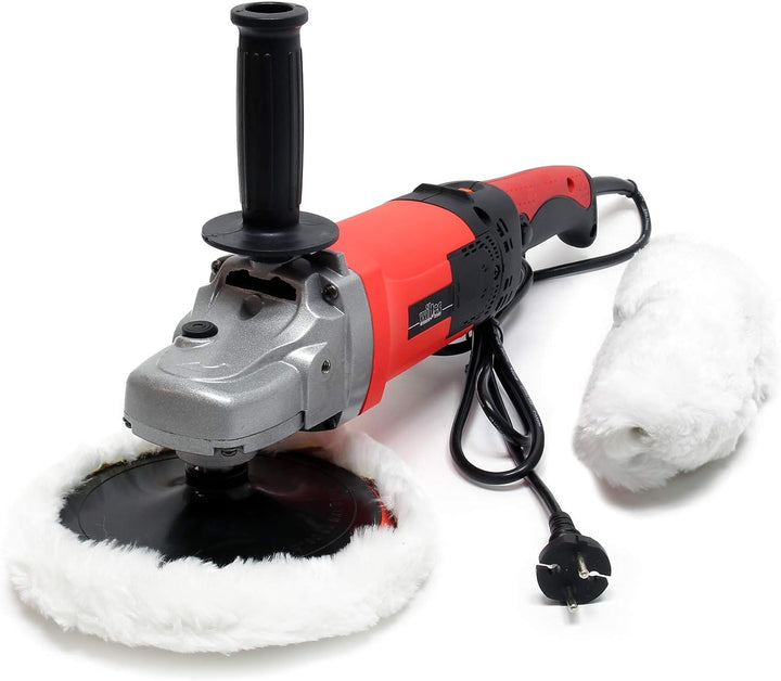 Poliermaschine Schleifmaschine 1200W Leistung bis 3000 U/min, Poliergerät mit 6 Stufen inkl. 2 Pads