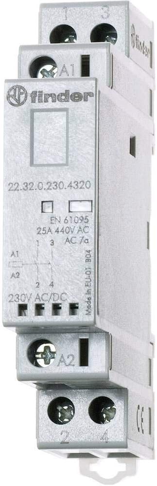 Finder 22.32.0.230.4520 Schuetz 1 Schliesser, 1 Oeffner 230 V/DC, 230 V/AC 25A 1St.