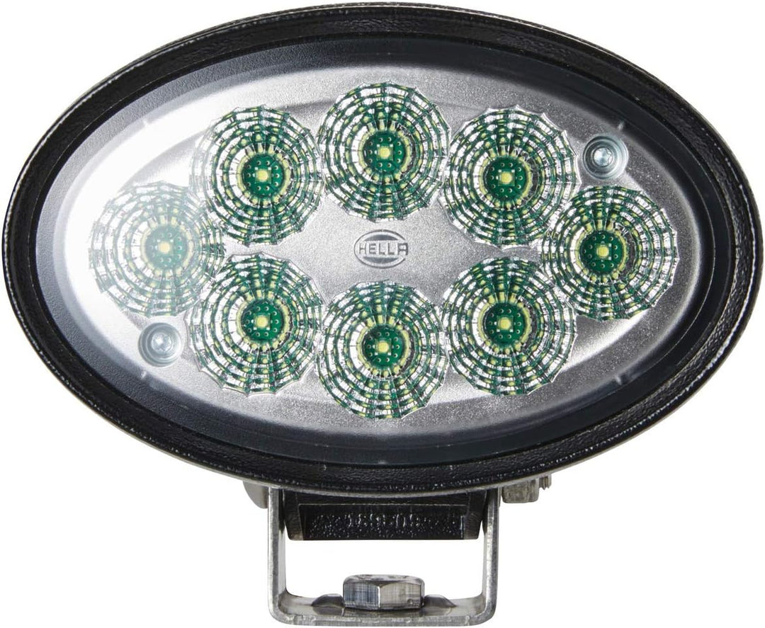 HELLA - LED-Arbeitsscheinwerfer - Oval 100 - 12/24V - 1700lm - Anbau/geschraubt - schwenkbarer Monta