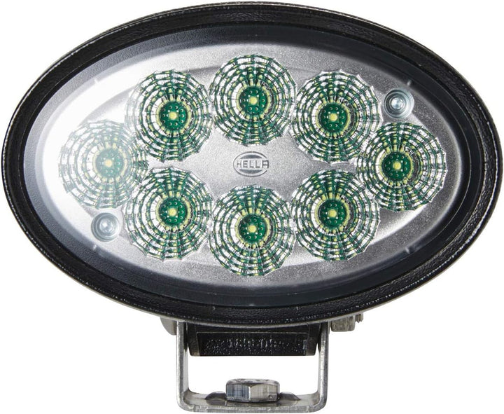 HELLA - LED-Arbeitsscheinwerfer - Oval 100 - 12/24V - 1700lm - Anbau/geschraubt - schwenkbarer Monta