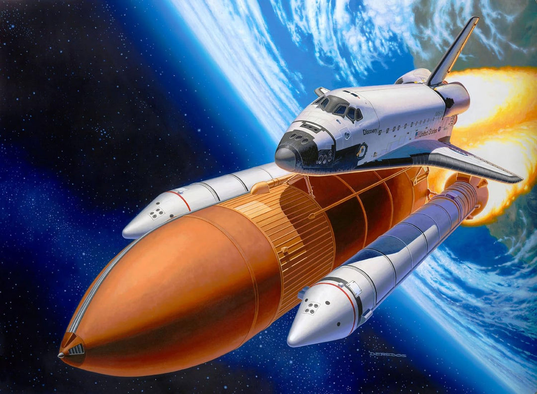 Revell Modellbausatz Space Shuttle Discovery & Booster Rockets I Modellbausatz Weltall Rakete für Ju