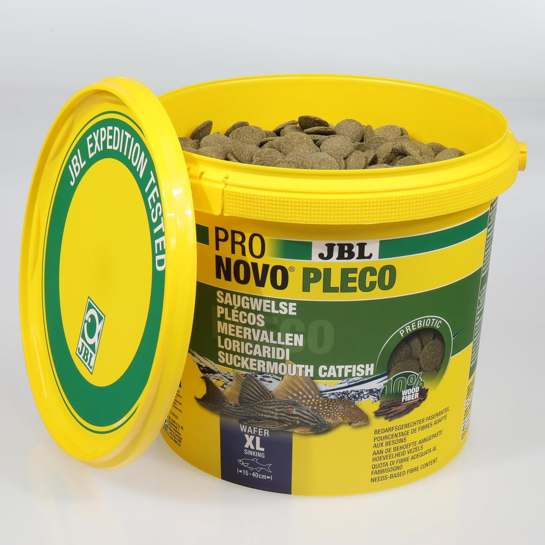 JBL PRONOVO PLECO WAFER, Futterwafer für Saugwelse von 15-40 cm, Fischfutter, Grösse XL, 5,5 l ProNo