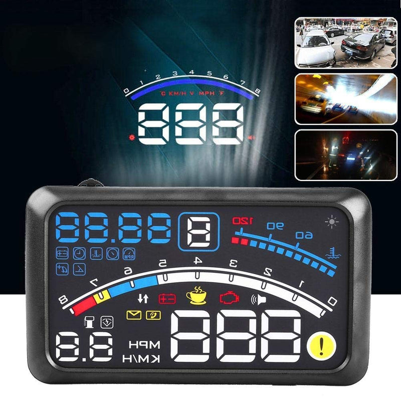 KSTE HD Head-up-Display, 5,5" HD OBD2 Auto HUD Head Up Speed Display Over Speed Warning Plug Play