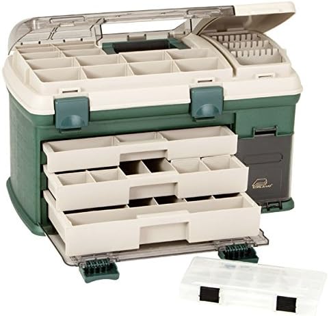 Plano 737-002 Tackle Box mit 3 Schubladen, Grün/Beige